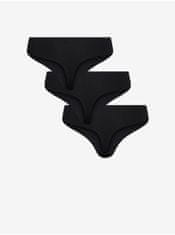 Pieces Súprava troch dámskych nohavičiek v čiernej farbe Pieces Namee XL