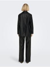 ONLY Čierne dámske koženkové sako ONLY Heidi XL
