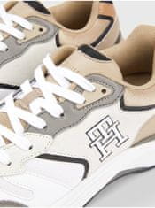 Tommy Hilfiger Béžovo-biele pánske tenisky s koženými detailmi Tommy Hilfiger Modern Prep Sneaker 40
