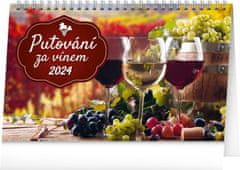 Kalendár 2024 stolný: Putovanie za vínom, 23,1 × 14,5 cm