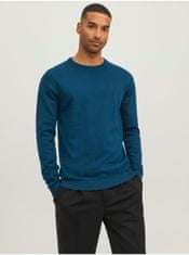 Jack&Jones Modrý pánsky basic sveter Jack & Jones Basic S