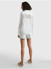 Tommy Hilfiger Biela dámska krajková vzorovaná košeľa Tommy Hilfiger XS