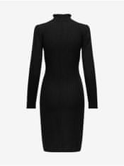 Jacqueline de Yong Čierne dámske svetrové šaty JDY Edna XS