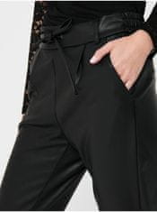 ONLY Čierne dámske koženkové nohavice ONLY Pop Trash XL/32