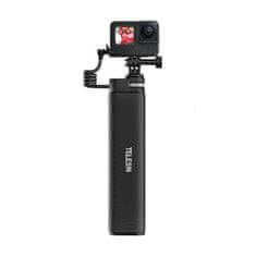 TELESIN Power Grip Selfie tyč s power bankou 10000mAh, čierna