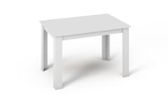 Bývaj s nami SK KONGI jedálensky stol 120 cm, biela/dub Artisan