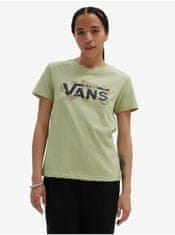 Vans Svetlo zelené dámske tričko VANS Trippy Paisley Crew XS