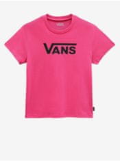 Vans Tmavo ružové dievčenské tričko VANS Flying Crew Girls 164