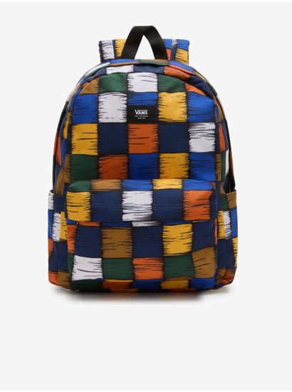 Vans Žlto-modrý kockovaný batoh VANS Old Skool H2O Backpack