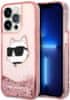 Kryt iPhone 14 Pro Max 6,7" pink hardcase Glitter Choupette Head (KLHCP14XLNCHCP)