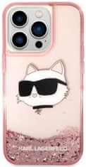 Karl Lagerfeld Kryt iPhone 14 Pro Max 6,7" pink hardcase Glitter Choupette Head (KLHCP14XLNCHCP)