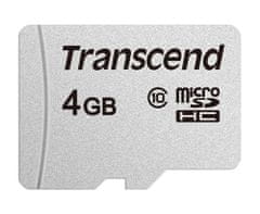 Transcend 4GB microSDHC 300S (Class 10) pamäťová karta (bez adaptéra)