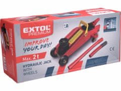 Extol Premium Zdvihák hydraulický s kolieskami 2t, 135-335mm, EXTOL PREMIUM