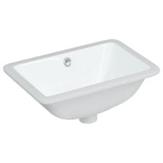 Vidaxl Kúpeľňové umývadlo biele 41,5x26x18,5 cm obdĺžnikové keramické