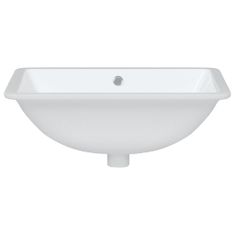 Vidaxl Kúpeľňové umývadlo biele 55,5x37,5x19 cm obdĺžnikové keramické