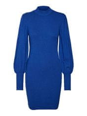 Vero Moda Dámske šaty VMHOLLYKARISPUFF Slim Fit 10290665 Beaucoup Blue (Veľkosť XS)