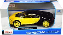 Maisto - Bugatti Chiron, žltá/čierna, 1:24
