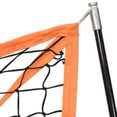 Vidaxl Bejzbalová sieť oranžovo-čierna 183x182x183cm oceľ a polyester