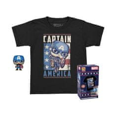 Funko pocket POP & Tee: Marvel - Captain America (veľkosť XL)