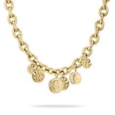 Tamaris Výrazný pozlátený náhrdelník Coins TJ-0437-N-50
