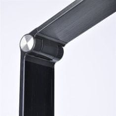 Solight LED stolní lampička stmívatelná, 8W, display, změna chromatičnosti, hliník, čierna