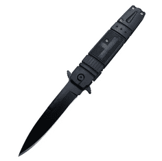 Poľovnícky taktický nôž FINKA 22 cm, čierny T-081