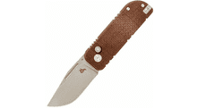 Fox Knives BF-758 MIB BLACK NU-BOWIE vreckový nôž 6 cm, Stonewash, hnedá, Micarta