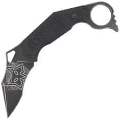 Fox Knives FX-651 MOA Wihongi taktický nôž - karambit 7,5 cm, celočierny, G10, puzdro Kydex