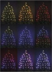 EMOS LED vianočná reťaz, 12 m, vonkajšie aj vnútorné, RGB, ovládač, programy, časovač