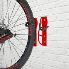Relax Sada 2 držiakov na bicykel na stenu červena, 44172