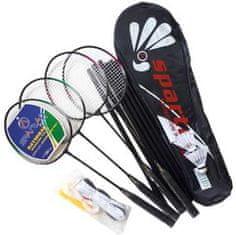 Badmintonový set so sieťou SPARTAN Pro pre 4 hráčov