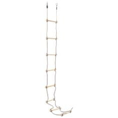 Vidaxl Detský lanový rebrík 290 cm drevený