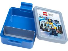 LEGO Box desiatový 20x17, 3x7, 1cm + fľaša 390ml, PP + silikón CITY sada 2diel.