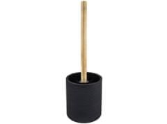 WC súprava XANTI guľatá bambus/plastová, ČER 10,2x39x10,2cm
