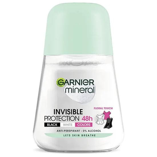 Garnier Minerálne antiperspirant pre dlhotrvajúcu sviežosť Roll-on Invisible 50 ml