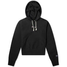 Champion Mikina čierna 158 - 162 cm/XS Reverse Weave Cropped Small Script Logo Hooded Sweatshirt