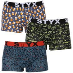 Styx 3PACK pánske boxerky art športová guma viacfarebné (3G12672) - veľkosť S