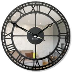 Flexistyle Nástenné kovové hodiny Loft z21a, 50cm čierna