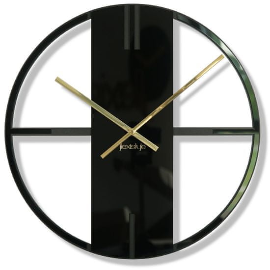 Flexistyle Nástenné hodiny Unique 50cm, z21f čierna