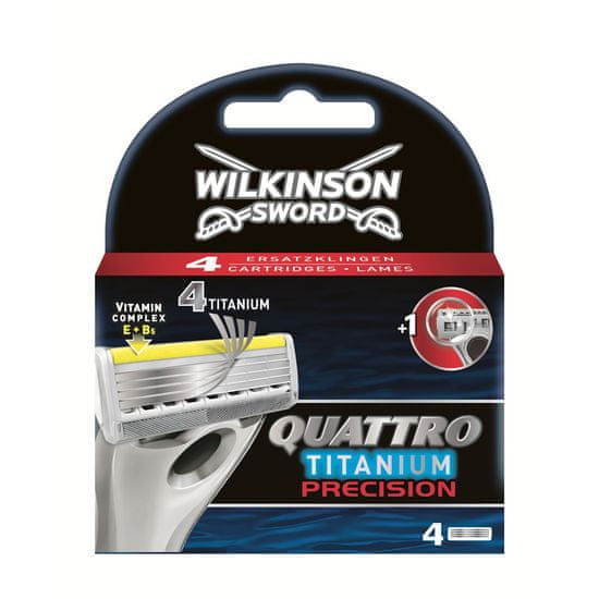 Wilkinson Sword Quattro Titanium Precision náhradné hlavice 4ks