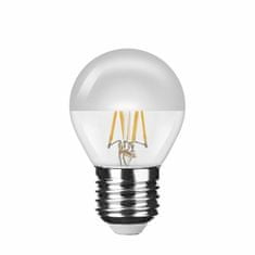 Modee LED žiarovka Filament Globe Mini P45 Silver Top 4W E27 teplá biela