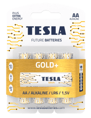 Tesla Batteries 1099137004 GOLD Alkaline baterie AA (LR06, tužková, blister) 4 ks