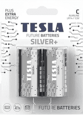 Tesla Batteries C SILVER+ alkalická batéria malý monočlánok, 2ks