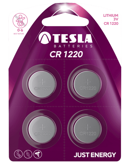 Tesla Batteries CR1220 lítiové gombíkové batérie 4ks 1099137152