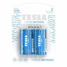 Tesla Batteries BLUE+ zinkovo-uhliková batéria - malý monočlánok C, 2ks
