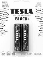 Tesla Batteries AA BLACK+ alkalické tužkové batérie, 2ks