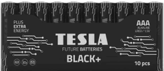Tesla Batteries AAA BLACK+ alkalické mikrotužkové batérie, 10ks