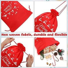 VIVVA® Vianočné darčekové tašky červené s nápisom Veselé Vianoce (3 ks) | XMAS BAGGS