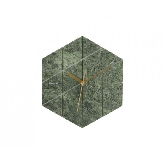 Karlsson Nástenné hodiny KA5591GR, Marble Hexagon, 29cm