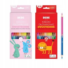 Bebe Olo obojstranné odolné ceruzky 24 farieb